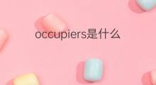occupiers是什么意思 occupiers的中文翻译、读音、例句