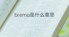 brema是什么意思 brema的中文翻译、读音、例句