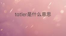 tatler是什么意思 英文名tatler的翻译、发音、来源