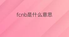 fcnb是什么意思 fcnb的中文翻译、读音、例句