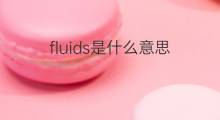 fluids是什么意思 fluids的中文翻译、读音、例句