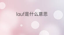lauf是什么意思 lauf的中文翻译、读音、例句