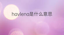 havlena是什么意思 havlena的中文翻译、读音、例句