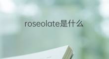 roseolate是什么意思 roseolate的中文翻译、读音、例句