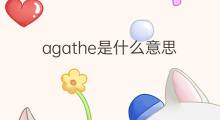 agathe是什么意思 agathe的中文翻译、读音、例句