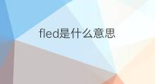 fled是什么意思 fled的中文翻译、读音、例句