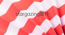 stargazing是什么意思 stargazing的中文翻译、读音、例句