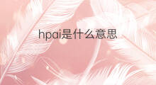 hpai是什么意思 hpai的中文翻译、读音、例句