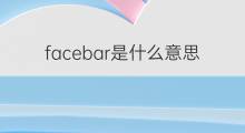 facebar是什么意思 facebar的中文翻译、读音、例句
