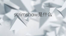 scrimshaw是什么意思 scrimshaw的中文翻译、读音、例句