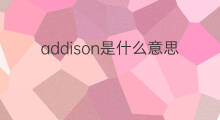 addison是什么意思 addison的中文翻译、读音、例句