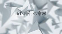 dd2是什么意思 dd2的中文翻译、读音、例句