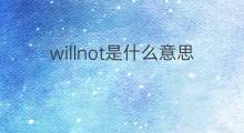 willnot是什么意思 willnot的中文翻译、读音、例句