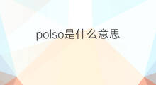 polso是什么意思 polso的中文翻译、读音、例句