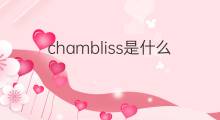 chambliss是什么意思 英文名chambliss的翻译、发音、来源