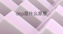 dep是什么意思 dep的中文翻译、读音、例句