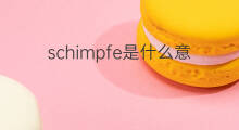 schimpfe是什么意思 schimpfe的中文翻译、读音、例句
