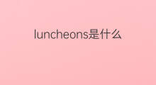 luncheons是什么意思 luncheons的中文翻译、读音、例句