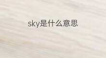 sky是什么意思 sky的中文翻译、读音、例句