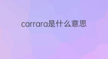 carrara是什么意思 carrara的中文翻译、读音、例句