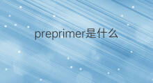 preprimer是什么意思 preprimer的中文翻译、读音、例句