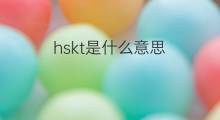 hskt是什么意思 hskt的中文翻译、读音、例句