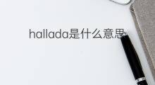 hallada是什么意思 hallada的中文翻译、读音、例句