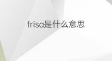 frisa是什么意思 frisa的中文翻译、读音、例句