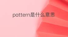 pattern是什么意思 pattern的中文翻译、读音、例句