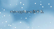 menaphone是什么意思 menaphone的中文翻译、读音、例句