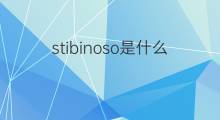 stibinoso是什么意思 stibinoso的中文翻译、读音、例句