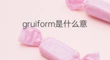 gruiform是什么意思 gruiform的中文翻译、读音、例句