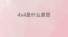 4x4是什么意思 4x4的中文翻译、读音、例句