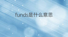 funds是什么意思 funds的中文翻译、读音、例句