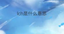 lch是什么意思 lch的中文翻译、读音、例句