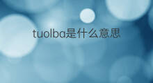 tuolba是什么意思 tuolba的中文翻译、读音、例句