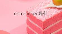 entrenched是什么意思 entrenched的中文翻译、读音、例句