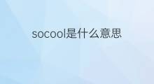 socool是什么意思 socool的中文翻译、读音、例句