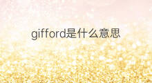 gifford是什么意思 gifford的中文翻译、读音、例句