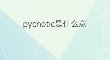 pycnotic是什么意思 pycnotic的中文翻译、读音、例句