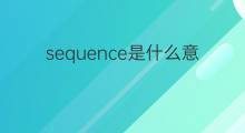 sequence是什么意思 sequence的中文翻译、读音、例句