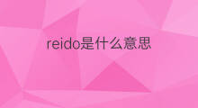 reido是什么意思 reido的中文翻译、读音、例句