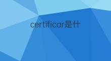 certificar是什么意思 certificar的中文翻译、读音、例句