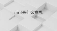 maf是什么意思 maf的中文翻译、读音、例句