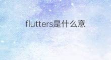 flutters是什么意思 flutters的中文翻译、读音、例句