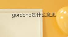 gordona是什么意思 gordona的中文翻译、读音、例句