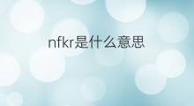 nfkr是什么意思 nfkr的中文翻译、读音、例句