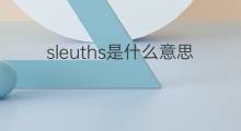 sleuths是什么意思 sleuths的中文翻译、读音、例句