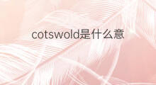 cotswold是什么意思 英文名cotswold的翻译、发音、来源