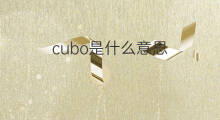 cubo是什么意思 cubo的中文翻译、读音、例句